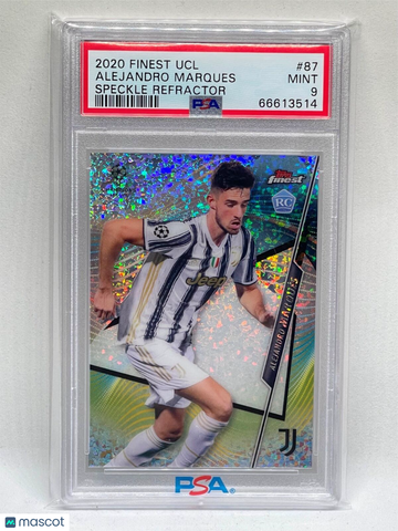 2020 Topps Finest UEFA Champions League Alejandro Marques #87 Speckle Refractor PSA 9