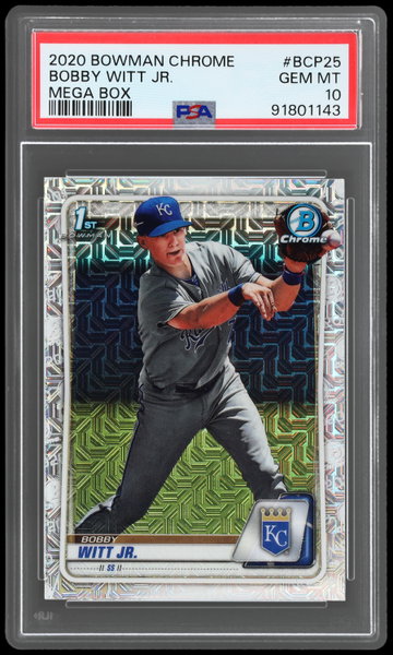 2020 Bowman Chrome Bobby Witt Jr. Mega Box PSA 10
