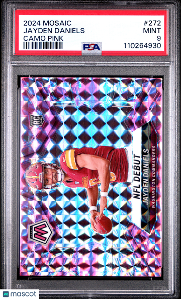 2024 Panini Mosaic Jayden Daniels #272 Camo Pink Rookie PSA 9