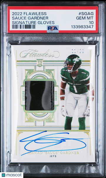 2022 Panini Flawless Signature Gloves Sauce Gardner #SGAG /20 PSA 10