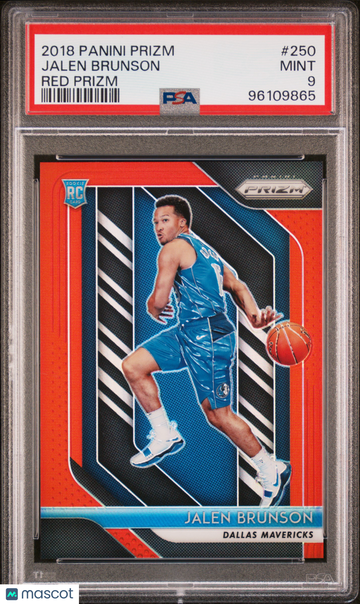 2018 Panini Prizm Jalen Brunson #250 Red PSA 9