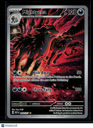 2026 Mega Evolution – Ascended Heroes Mightyena Holo Secret Rare #243/217