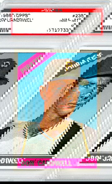 1966 Topps Don Cardwell #235 PSA 8 P1356