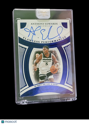 2025 Panini Flawless Flawless Performances Anthony Edwards #FP-ANT /8