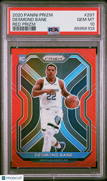 2020 Panini Prizm Desmond Bane #297 Red Prizm Rookie PSA 10