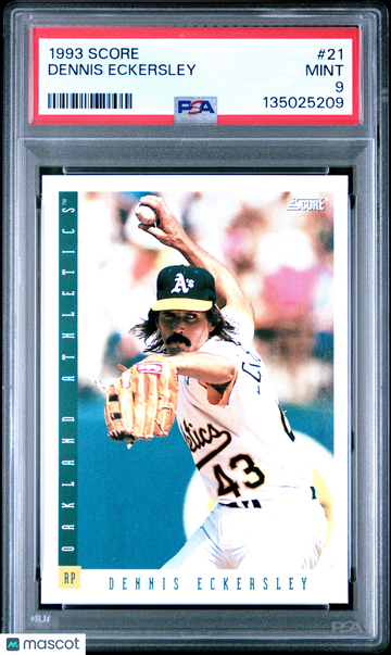 1993 Score Dennis Eckersley #21 PSA 9