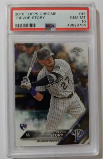2016 Topps Chrome Trevor Story PSA 10