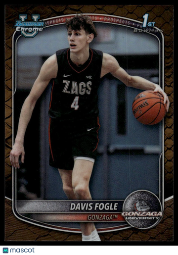 2025-26 Bowman Davis Fogle #BCP-47 Chrome Prospects Reptilian Refractor