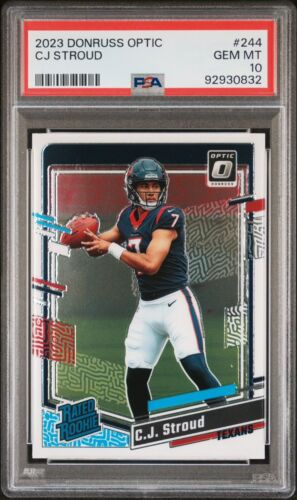 2023 PANINI DONRUSS OPTIC #244 CJ STROUD ROOKIE RC PSA 10 Texans Gem MT