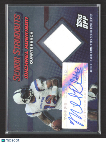 2006 Topps Draft Picks & Prospects Senior Standouts Michael Robinson #SSA-MR /50 Relic Authentic 2006 Game-Worn Senior B