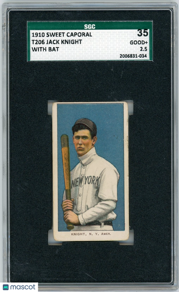 1910 Sweet Caporal (T206) Jack Knight With Bat SGC 2.5