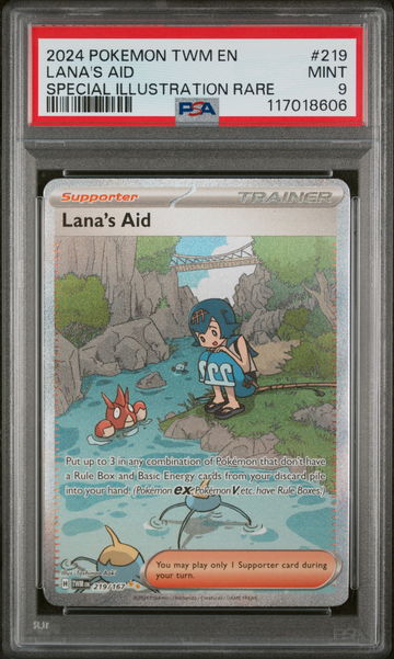 2024 Pokemon #219/167 Lana's Aid Special Illustration Rare PSA 9
