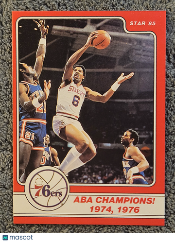 1983 Star Player Set Julius Erving #15 ABA 1974 & 1976 Champions
