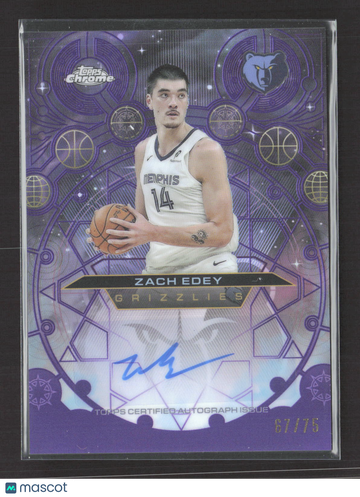 2025 Topps Chrome Chromographs Zach Edey #CH-ZE Purple /75