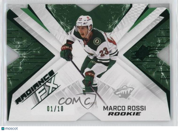 2022-23 SPx Marco Rossi #RFX-82 Green 01/10 Parallel/Variety Rookie Insert