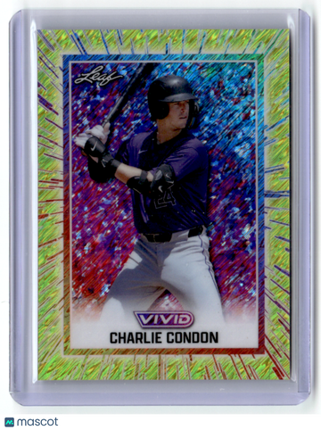 Charlie Condon 2025 Leaf Vivid Yellow Burst 1/1 #28