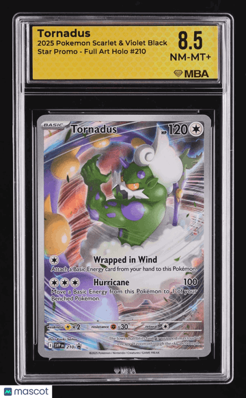 2025 Pokemon Scarlet & Violet Black Star Promo Tornadus Holo MBA 8.5 #210
