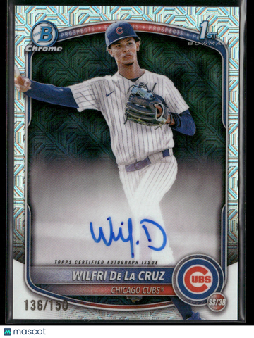 2025 Bowman Chrome Wilfri De La Cruz #CPA-WD HTA /150 1st Bowman Auto Topps
