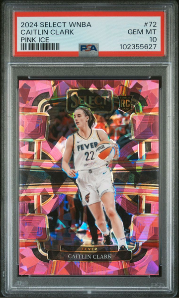 2024 Select WNBA Caitlin Clark Pink Ice PSA 10
