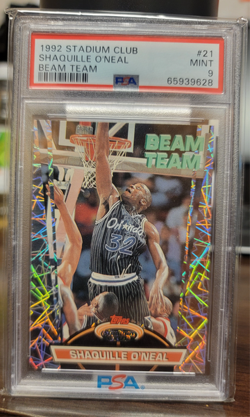 1992 Stadium Club Shaquille O'Neal Beam Team #21 PSA 9