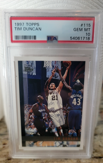 1997 Topps Tim Duncan #115 PSA 10