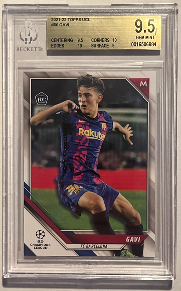 2021-22 Topps UCL Gavi RC BGS 9.5 FC Barcelona