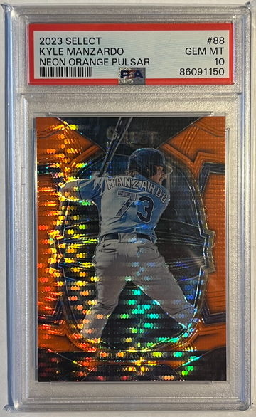2023 Select Kyle Manzardo RC Neon Orange Pulsar PSA 10 SSP #05/12 