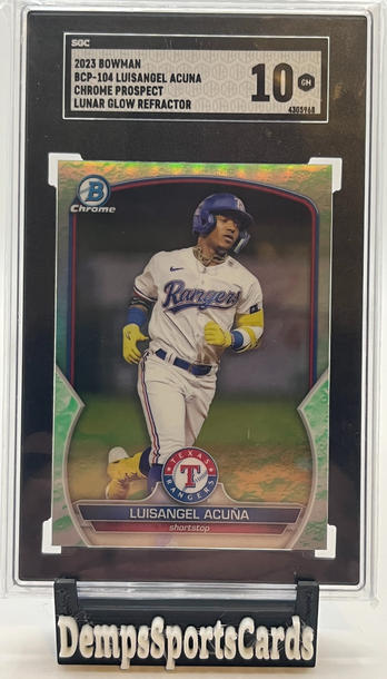 2023 Bowman Chrome Prospect Luisangel Acuna Lunar Glow Refractor #BCP-104 SGC 10
