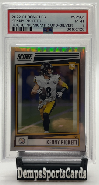 2022 Chronicles Kenny Pickett Score Premium Rookie UPD Silver #SP301 Silver PSA 9