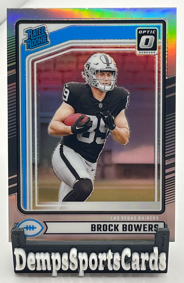2024 Donruss Optic Rated Rookie Preview Silver Brock Bowers RC #394 Raiders