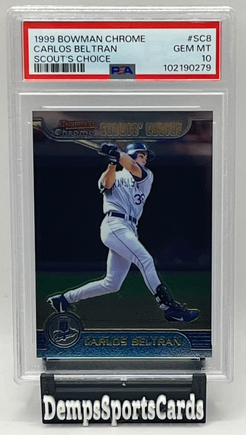 1999 Bowman Chrome Scout's Choice RC Carlos Beltran #SC8 PSA 10 Royals Rookie