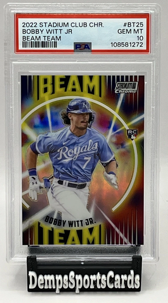 2022 Stadium Club Chrome Bobby Witt Jr. RC Beam Team #BT25 PSA 10 Royals Rookie