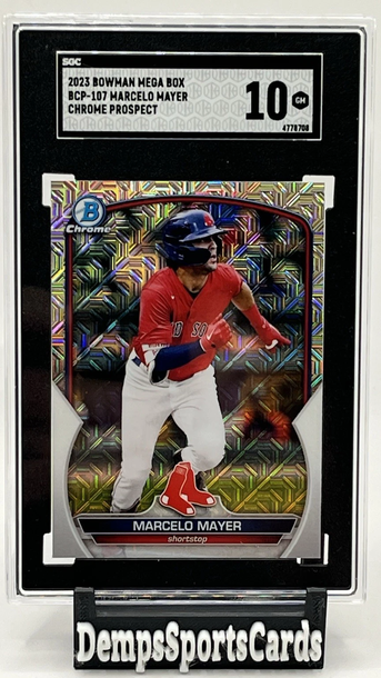 2023 Bowman Mega Box Mojo Refractor Marcelo Mayer #BCP-107 PSA 10 Boston Red Sox
