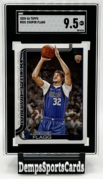 2025-26 Topps Cooper Flagg RC #210 SGC 9.5 Dallas Mavericks Rookie ROY