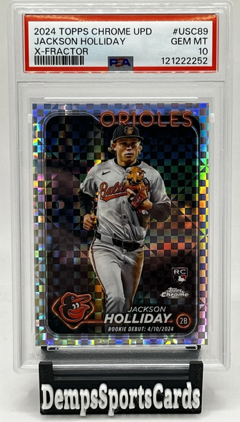 2024 Topps Chrome Update Jackson Holliday RC PSA 10 X-Fractor #USC89 Orioles