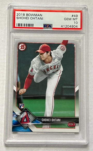 2018 Bowman PSA 10 Shohei Ohtani #49 RC Rookie Angels