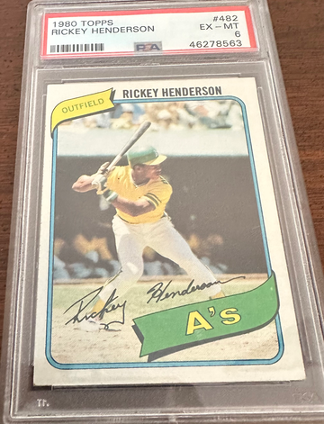 Rickey Henderson rookie PSA 6