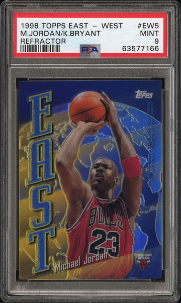 1998-99 Topps East West Michael Jordan Kobe Bryant Refractor PSA 9 #EW5