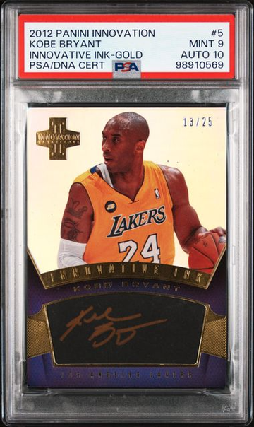 2012 Panini Innovation KOBE BRYANT AUTO Gold #/25 PSA 9 w/10 AUTO  Pop 1