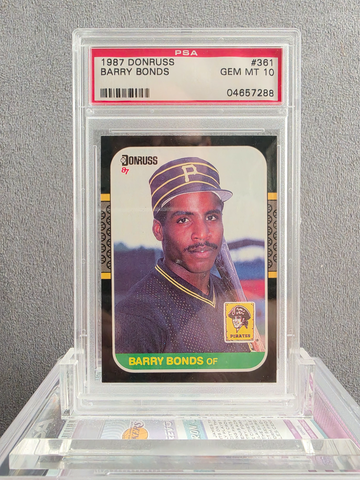1987 Donruss Barry Bonds PSA 10 ROOKIE RC