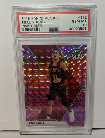 2019 Panini Mosiac Trae Young Pink Camo PSA 10