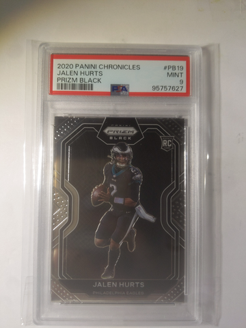 2020 Panini Chronicles Jalen Hurts Prizm Black PSA 9