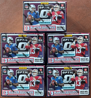 5x 2023 NFL Optic Football Blaster Boxes Factory Sealed - Lot of 5