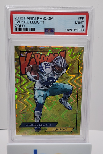 2018 Panini Gold Kaboom!  Ezekiel Elliot 4/10.PSA 9 SSP.
