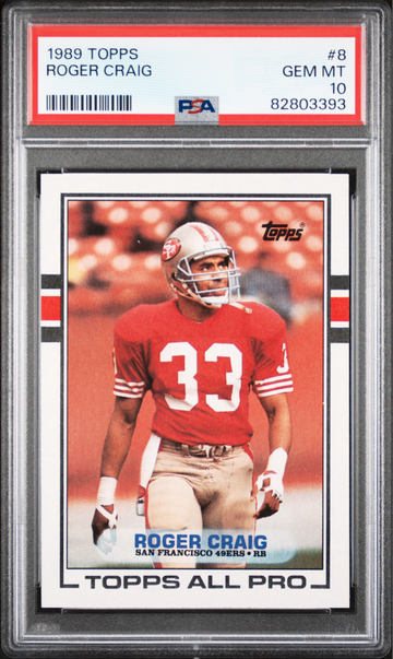  1989 Topps Roger Craig #8 San Francisco 49ers - PSA 10