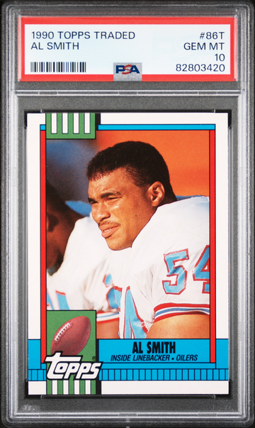  1990 Topps Traded Al Smith #86T Houston Oilers - PSA 10 - POP 1