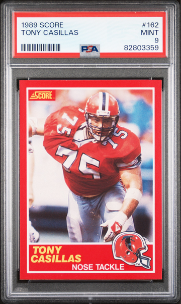  1989 Score Tony Casillas #162 Atlanta Falcons - PSA 9