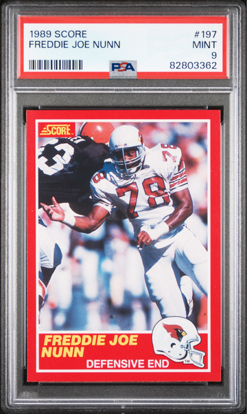1989 Score Freddie Joe Nunn #197 Phoenix Cardinals - PSA 9