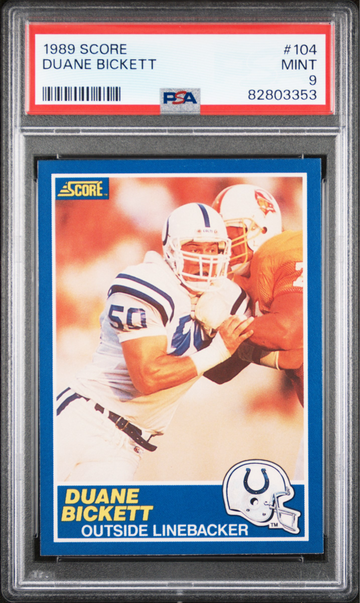 1989 Score Duane Bickett #104 Indianapolis Colts - PSA 9