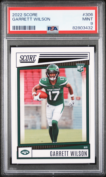 2022 Panini Score Garrett Wilson RC #306 New York Jets - PSA 9